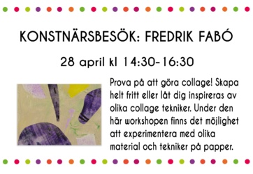 Konstnärsbesök; Collage workshop med Fredrik Fabó